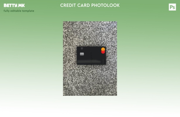 Модерен стил Турција Papara Mastercard photolook преден шаблон